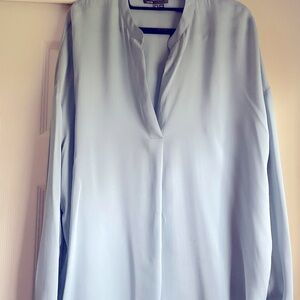 VINCE pale blue silk blouse